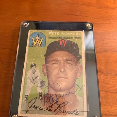 1954 Topps Pete Runnels autographed card 