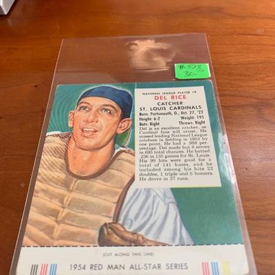 1954 red man all star series Del Rice 