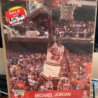 NBA hoops Michael Jordan action photo 