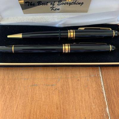 Pen and pencil set in case