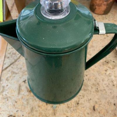 Graniteware / enamel camp coffee pot