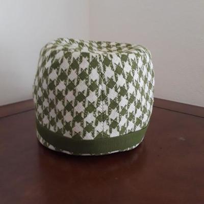 Vintage Green and White Ladies Hat
