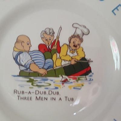 Rub A Dub Dub Childs Alphabet Plate