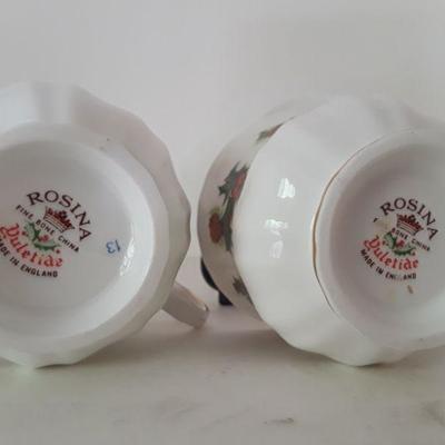 Pair of Rosina Tea Cups & Saucers 