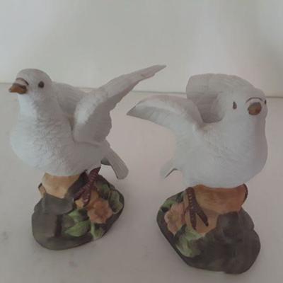 Pair of Dove Figurines