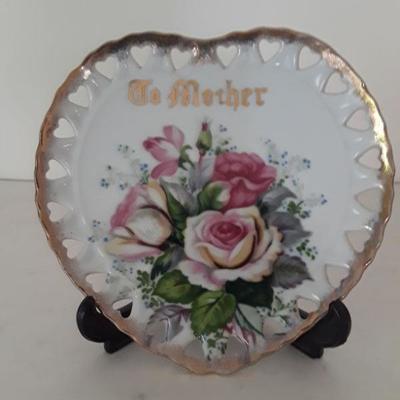 Heart Shape Mothers Day Plate