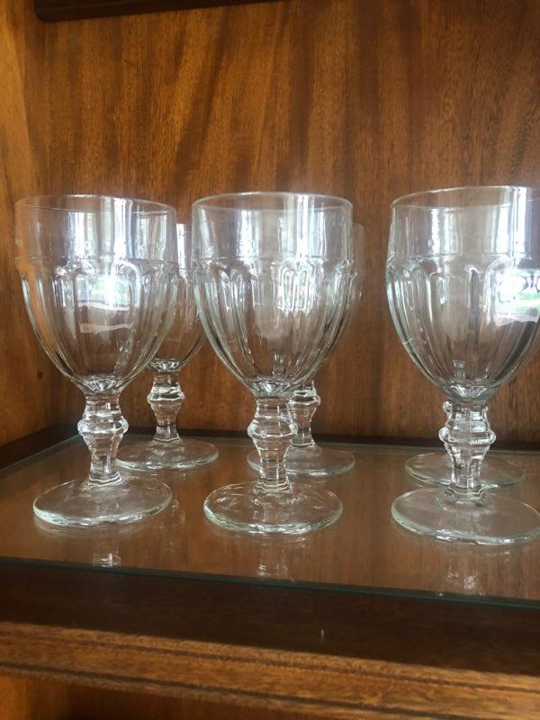 Six Pottery Barn Glasses
