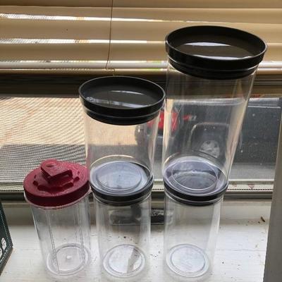 5 piece storage canisters with lids