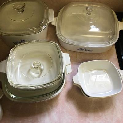 8 Piece Corningware Lot Fruit Print + Framed Fruit Print