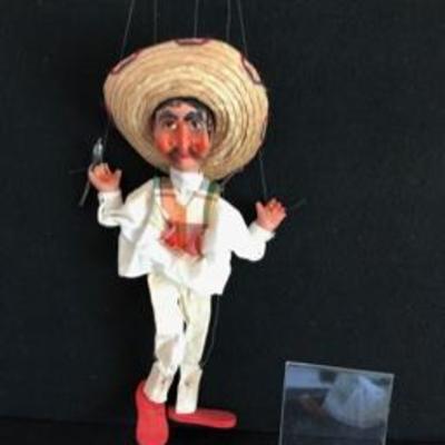 Vintage Mexican Folk Marionette Puppet 