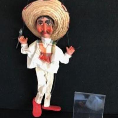 Vintage Mexican Folk Marionette Puppet 