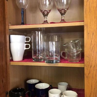 35 piece mug and glasses lot kitchen