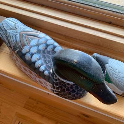 Hand painted wooden duck #21  