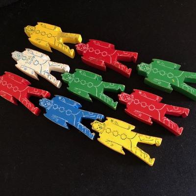 Vintage 1950's Bill Ding Stacking Wooden Toys