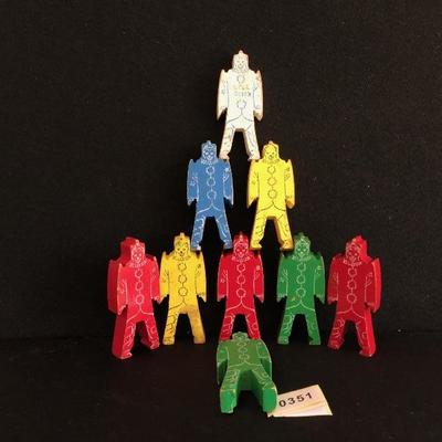 Vintage 1950's Bill Ding Stacking Wooden Toys