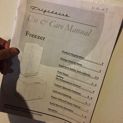 Upright Locking Frigidaire Freezer WORKS FINE! 32"W x 65" H x 27" D