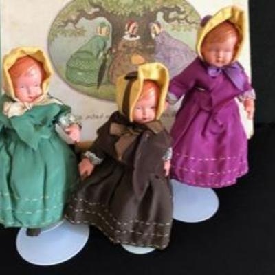 Vintage Swedish Dolls & Book Tant Gredelin 1940's