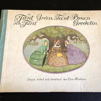 Vintage Swedish Dolls & Book Tant Gredelin 1940's