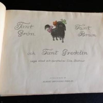 Vintage Swedish Dolls & Book Tant Gredelin 1940's
