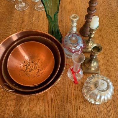 Table full of glassware , barware and other