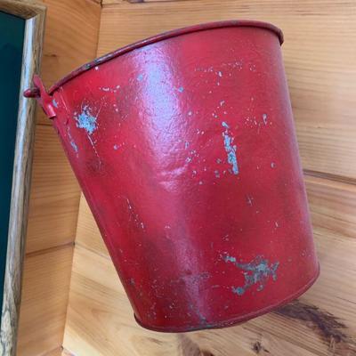 Antique fire bucket from Circus Museum 