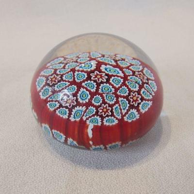 Vintage Mille Fleurs Paperweight