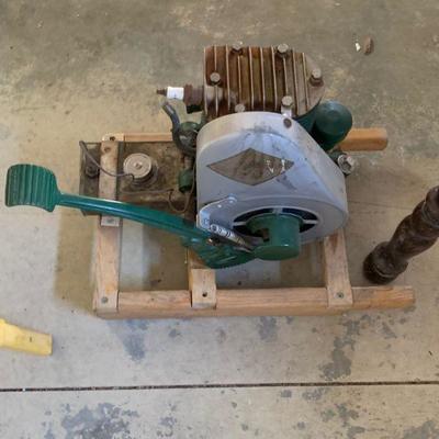 Old foot crank engine