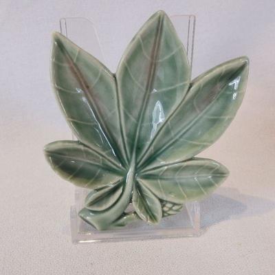 Wade Pottery Celadon Marijuana Leaf