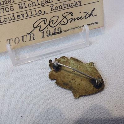 1948 AMA Gypsy Tour Pin and Membership Card
