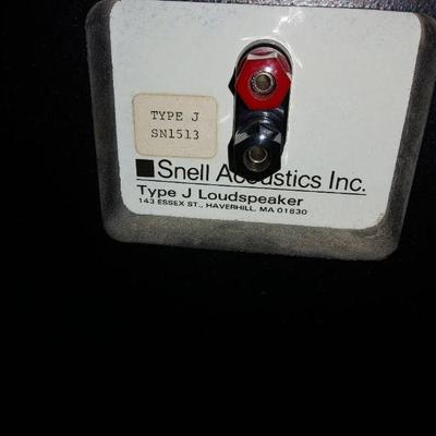 Pair Snell Acoustics Speakers