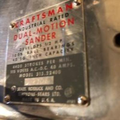 Vintage Sears Craftsman Industrial Dual Motion Electic Sander Working