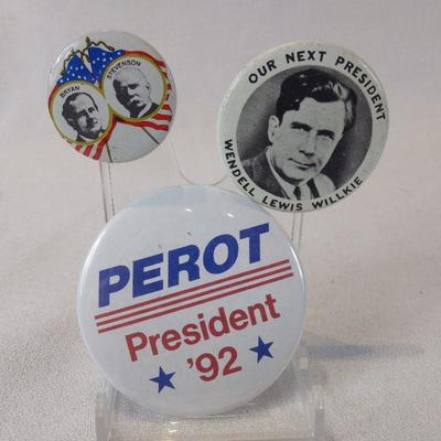 Set of Three Political Buttons