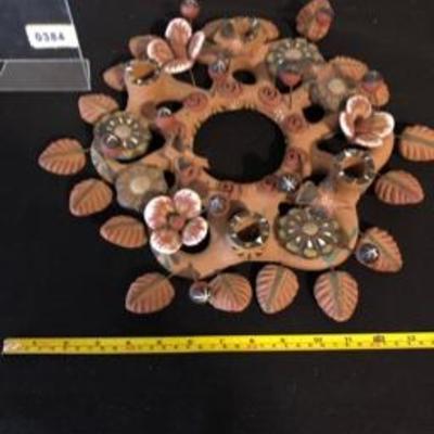 Hand Painted Terra-cotta Decorative Hanging Wreath