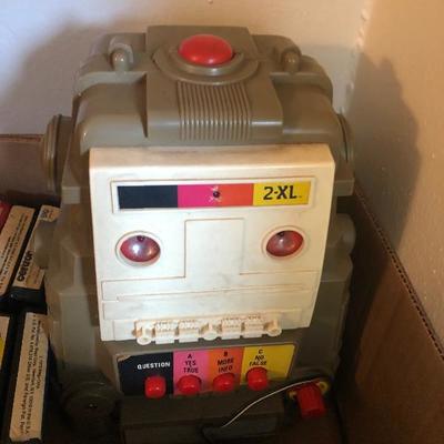 Vintage 1970s Mego Toy 2XL Type 2 Talking Robot with 11 Instructional Tapes