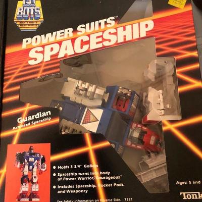 2 Piece GoBots Lot Staks Transport and Power Suits Spaceship