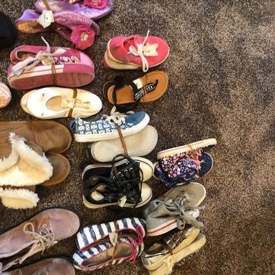19 Pair Lot Young Girls Shoes Size 10-12