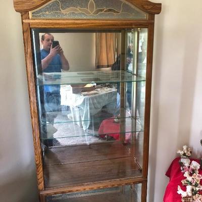 Side Opening Lighted Curio Cabinet 30â€ W x 76â€ H