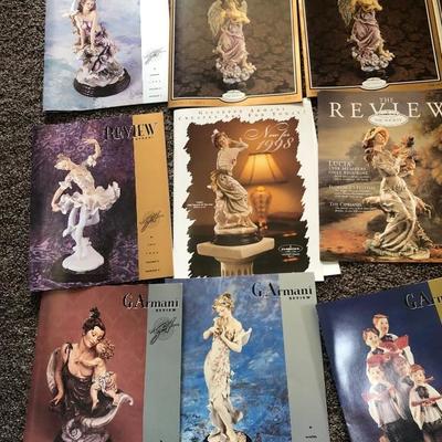 Lot of 12 Florence/Armani Figurine Catalogs with Binder