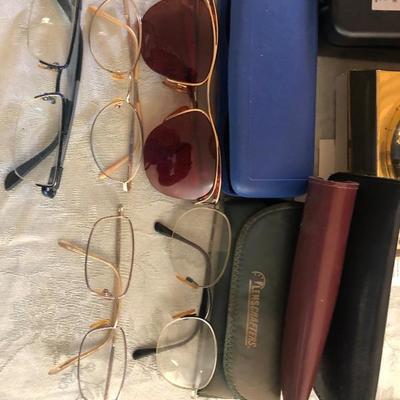 5 Piece Vintage Eyeglasses Lot with 4 Cases