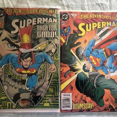 2 Vintage Superman Comic Books