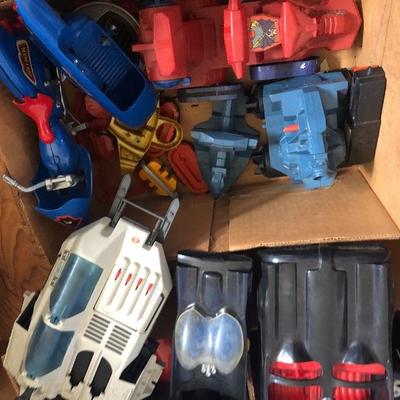 Toy Box Lot 7, Including Large and Small Batmobile