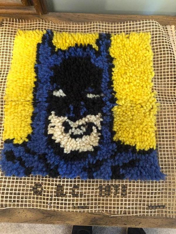 Handmade Latch Hook Batman from 1975