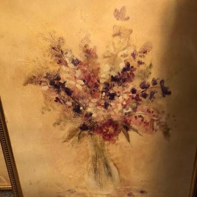 2 Blum Floral Wall Framed Art