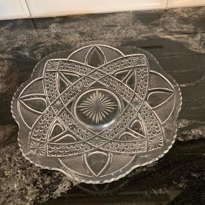 Glass Serving Dish Display Lot