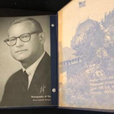 Super Cool Kansas University  KU Jayhawks Vintage Brass Candle Holders & 1960 Yearbook
