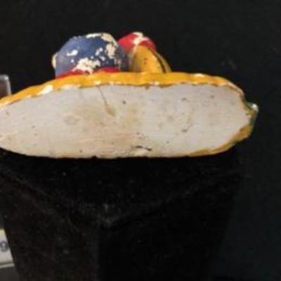 RARE Vintage Original 1930's Kansas University KU Jayhawk Chalkware Figurine Mid Century 