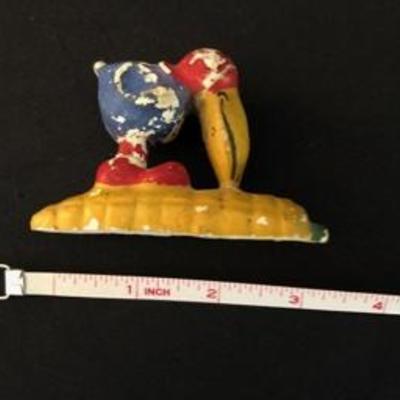 RARE Vintage Original 1930's Kansas University KU Jayhawk Chalkware Figurine Mid Century 