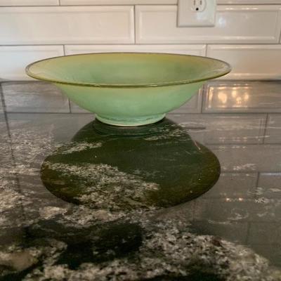 Green Bowl and 2-tiered Fruit Stand