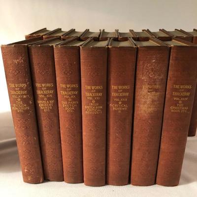 Lot 18 - The Works of Thackeray, 24 Volumes