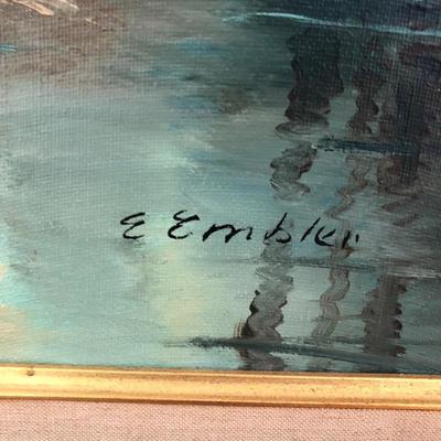 Lot 24 - Landscape Oil Painting By E. Embler